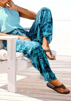 Vivance Palazzohose, (mit Bindegürtel), Und Paisleyprint