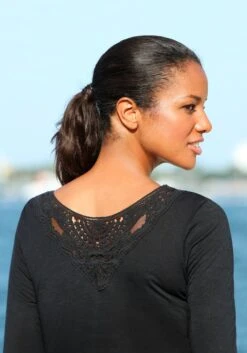 Beachtime 3/4-Arm-Shirt, (2er-Pack), Mit Tollem Spitzendetail Am Rücken -Bikini Mode Geschaft a1570eee2e9e8821519354e4b4c7f5b4