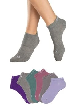 LASCANA ACTIVE Sneakersocken, (6 Paar), Mit Eingestricktem Marken Logo -Bikini Mode Geschaft a552369e2094e6741a1c1c686138204f
