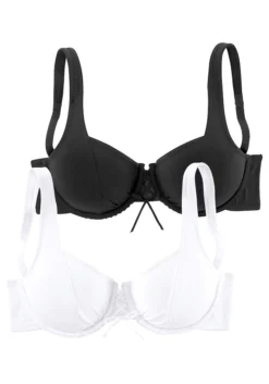 Petite Fleur Dekolleté-BH, (Packung, 2 Stück), Mit Bügel Und Schönen Raffungen Im Cup, Dessous -Bikini Mode Geschaft a6039d5c01635a53d7a367c7a87192f0
