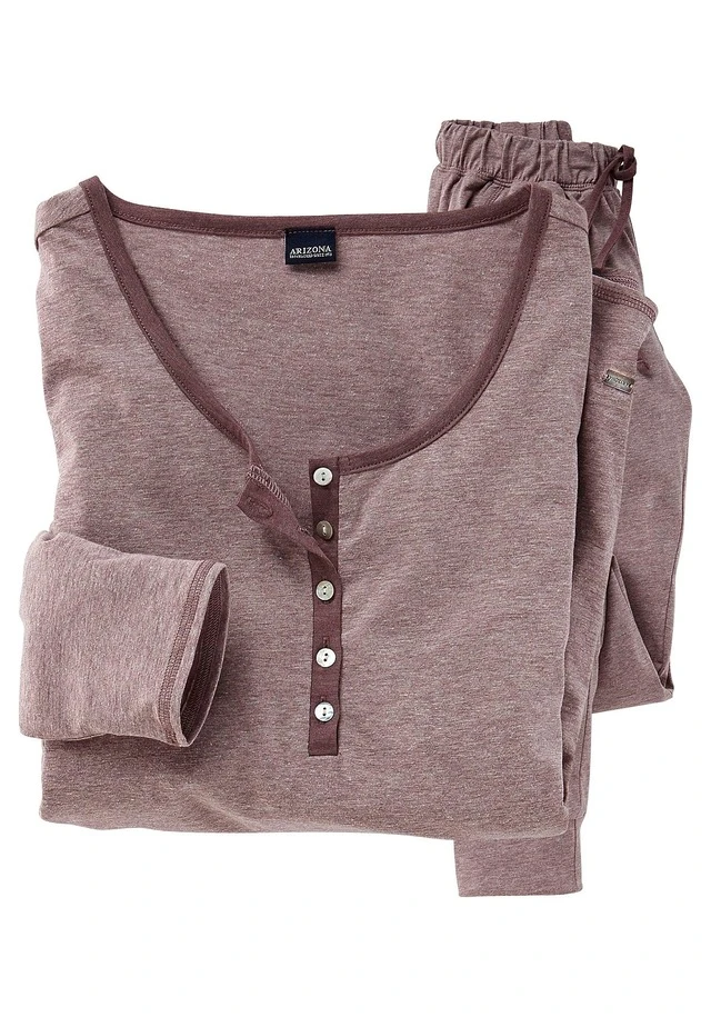 Arizona Pyjama, (2 Tlg., 1 Stück), In Melierter Qualität Mit Knopfleiste 14 Arizona Pyjama, (2 Tlg., 1 Stück), In Melierter Qualität Mit Knopfleiste – Bild 12