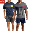 Le Jogger® Shorty, (Packung, 4 Tlg., 2 Stück), Mit Colourblock-Einsätzen