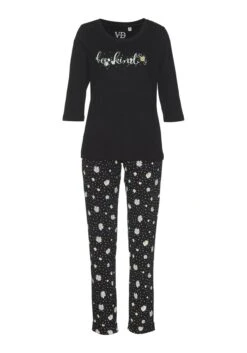 Vivance Dreams Pyjama, (2 Tlg., 1 Stück), Mit Gänseblümchen-Druck -Bikini Mode Geschaft aa9a1714f4b627204116c0225bebc0dd