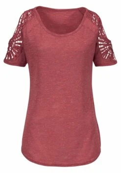 Vivance T-Shirt, Mit Modischer Häkelspitze -Bikini Mode Geschaft adf41ac8a7d3f1f1a7c0561d13fecaff