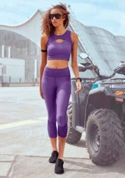 Bench. Caprileggings, Mit Wabendesign Und Mesheinsatz -Bikini Mode Geschaft ae6a84b8fd2fada0f3a769becbbecdfb