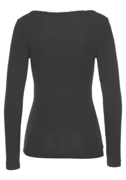 S.Oliver Langarmshirt, Aus Geripptem Stoff Mit Knopfleiste -Bikini Mode Geschaft afebe3f9603a75f206dd91c3cb2eca45