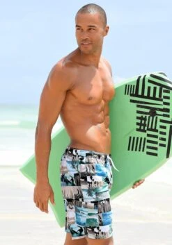 Buffalo Badeshorts, Mit Fotoprint In 2 Längen