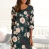 S.Oliver Nachthemd, Im Blumenmuster Mit 3/4-Ärmeln -Bikini Mode Geschaft b1e3a1aaeab4574c8fd6c85714e63c42