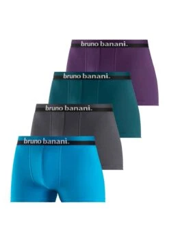 Bruno Banani Boxer, (Packung, 4 St.), Mit Erhabenem Logo-Druck Auf Dem Bund