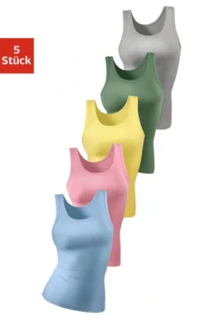 Petite Fleur Unterhemd, (5er-Pack), Aus Weicher Doppelripp-Qualität -Bikini Mode Geschaft b6fc581d1bbb17f3d79dd91cac6949f0