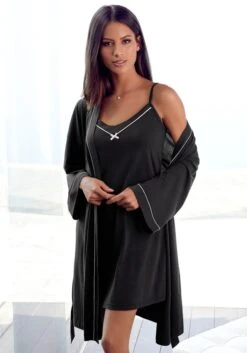 Vivance Dreams Negligé, Mit Kontrastpaspel-Details -Bikini Mode Geschaft b8c9d2de83095427c05b296407b59f30