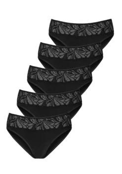 Vivance Jazz-Pants Slips, (Packung, 5 St.), Mit Floraler Spitze Vorn -Bikini Mode Geschaft b959f94f7bfd28918d061055afe94c8e