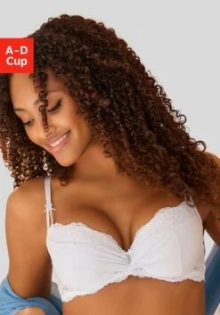 Vivance Push-up-BH, Mit Extravaganter Raffung In Satin-Optik -Bikini Mode Geschaft ba52d766edc3bb711ecefa262b1a56f0