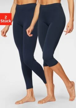 Vivance Active Leggings, (Set, 2 Tlg., Mit Caprileggings), Mit Bequemem Gummibund