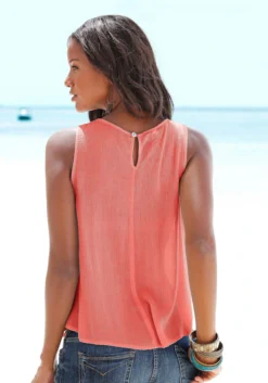 Buffalo Crepebluse, Mit Spitzeneinsatz -Bikini Mode Geschaft bf68d3a7fac76316a19f0716ccaa83f2