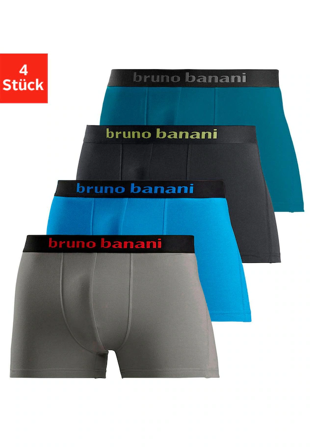Bruno Banani Boxer, (Packung, 4 St.), Mit Farbigen Marken-Schriftzug Am Bündchen 14 Bruno Banani Boxer, (Packung, 4 St.), Mit Farbigen Marken-Schriftzug Am Bündchen – Bild 12