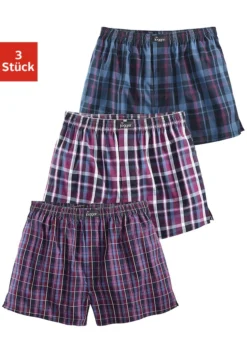 Le Jogger® Boxershorts, (Packung, 3 St.), Aus Reiner Baumwolle
