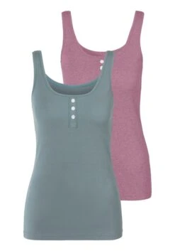 Bench. Unterhemd, (Packung, 2er-Pack), Aus Baumwoll-Piqué