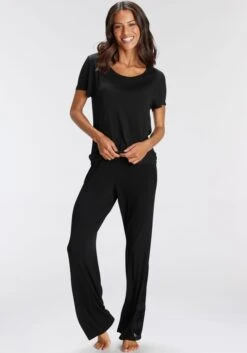 Bruno Banani Pyjama, (2 Tlg., 1 Stück), Mit Schönen Spitzendetails