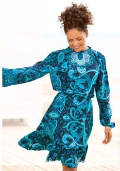 Vivance Druckkleid, Aus Gewebter Viskose