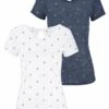 Beachtime T-Shirt, (2er-Pack), Mit Maritimem Anker-Druck -Bikini Mode Geschaft c681c9c7ef1551634b566a2c2100c854