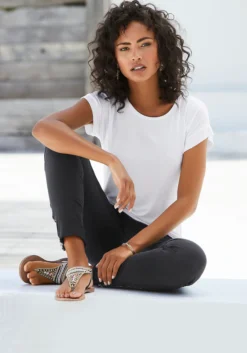 Vivance T-Shirt, (2er-Pack), Mit Elastischem Saumabschluss -Bikini Mode Geschaft c7e60a98fdb7681812b4a7f315158615