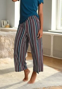 S.Oliver Pyjamahose, Im Allover-Muster Mit Elastischem Bund