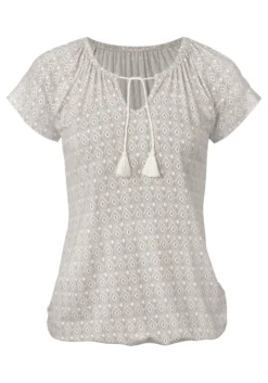 Vivance T-Shirt, (2er-Pack), Mit Leicht Gerafftem Ausschnitt -Bikini Mode Geschaft cb55ca2432600993b151d2bdc2ee625c