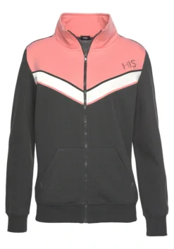 H.I.S Sweatjacke, Mit Kontraststreifen -Bikini Mode Geschaft cb58e92c40cceb5c49d09a7e3929e9d3