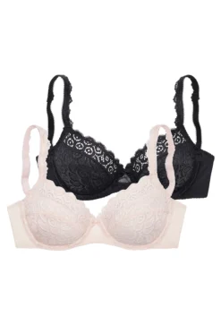 Petite Fleur Bügel-BH, (Packung, 2 Stück), Aus Spitze, Mit Dekorativen Trägern, Dessous -Bikini Mode Geschaft cdf8508f61c080437e3735d020a0c50a