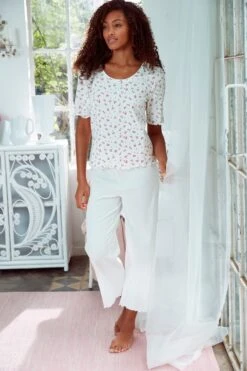 S.Oliver Pyjamaoberteil, Mit Puffärmeln -Bikini Mode Geschaft cf841a16fde812f33e198efb82f29500