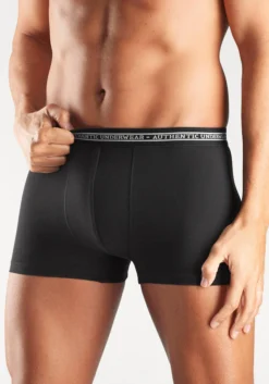 AUTHENTIC UNDERWEAR Boxer, (Packung, 4 St.), Schwarzer Webbund Mit Logoschriftzug -Bikini Mode Geschaft d01032da37141e7130deb4045a9d5d6e