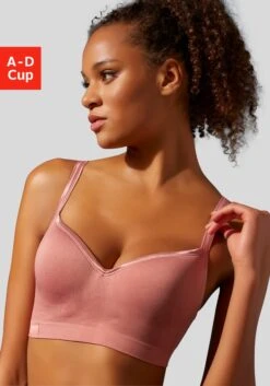 LASCANA ACTIVE Sport-BH, Mit Trägern In Satinoptik, Basic Dessous