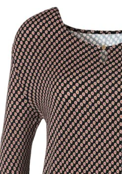 Vivance 3/4-Arm-Shirt, Mit Kleiner Öffnung Und Goldfarbenen Zierknopf Am Ausschnitt -Bikini Mode Geschaft d11a31a7cb1ee214246a56d77755d961