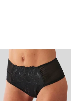 Nuance High-Waist-Slip, Vorne Aus Floraler, Unterlegter Stickerei Spitze