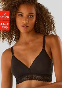 Petite Fleur Bralette-BH, (Packung, 2 Stück), Im Attraktiven Doppelpack