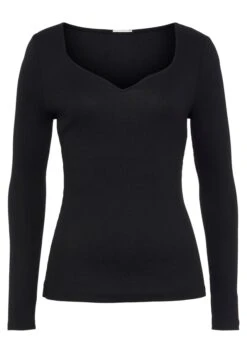 Vivance Langarmshirt, (1 Tlg.), Mit Herzförmigen Dekolleté -Bikini Mode Geschaft d530528ae37c9f9d69060ef0dffa1cb4