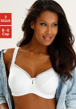 Petite Fleur Bügel-BH, (Packung, 2 Stück), Aus Baumwolljacquard Im Dirndl-Schnitt, Dessous -Bikini Mode Geschaft d589564a8c7599b08518ff94ccc21c47