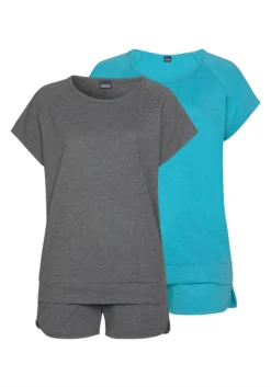 Arizona Shorty, (4 Tlg., 2 Stück), In Melierter Optik Mit Sternen -Bikini Mode Geschaft d66fb5871b1477d4eb06be1a3d76467f