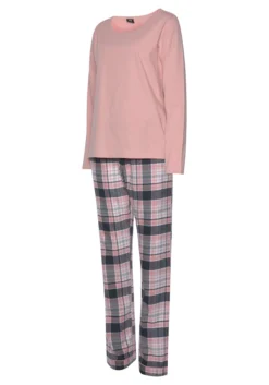 H.I.S Pyjama, (2 Tlg., 1 Stück), Mit Karierter Schlafhose -Bikini Mode Geschaft d823e7d90bb32302d97e6a146b85786b