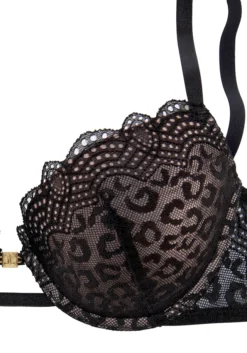 JETTE Push-up-BH, Mit Aufregender Leo-Spitze, Sexy Dessous -Bikini Mode Geschaft d93d9d578b24435efe57fe1efc0501ae