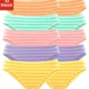 Petite Fleur Bikinislip, (Packung, 10 St.), Mit Tollem Streifendruck