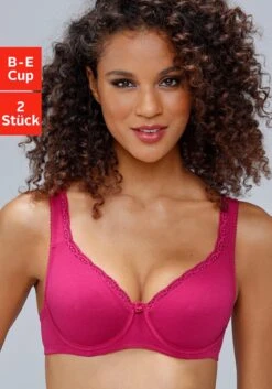 Petite Fleur T-Shirt-BH, (Packung, 2 Stück), Mit Ungefütterten, Nahtlosen Cups, Aus Baumwollqualität, Basic Dessous -Bikini Mode Geschaft db9bdcc9fe33fb5b1452ac2c000993ff