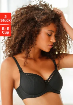 Petite Fleur Bügel-BH, (Packung, 2 Stück), Aus Baumwolljacquard Im Dirndl-Schnitt, Dessous -Bikini Mode Geschaft dc8b502600c53944d985987382ad83a2