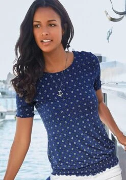 Beachtime T-Shirt, (2er-Pack), Mit Gesmoktem Bund -Bikini Mode Geschaft dcde5b579f159383cd871aa806121ccb