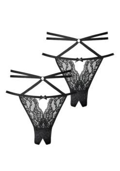 Petite Fleur Gold String-Ouvert, (2 St.), Mit Sexy Bänderoptik -Bikini Mode Geschaft dd976b517e51caa733edc7b736e1ea1f