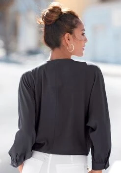 Vivance Schlupfbluse, Mit Knotendetail Am Saum -Bikini Mode Geschaft ddebf86853af378bbb2fc32e1b9b5c03