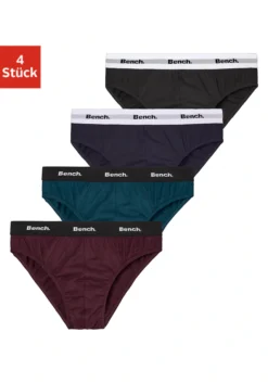 Bench. Slip, (Packung, 4 St.), Mit Kontrastfarbigem Webbündchen