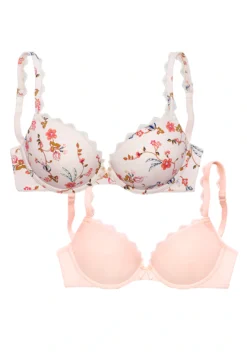 Petite Fleur Schalen-BH, (Packung, 2 Stück), Aus Weicher, Nachhaltiger Baumwolle -Bikini Mode Geschaft e09d43a3926648439f676f59a2f6977c