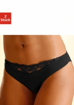 Nuance Slip, (2 St.), Mit Spitzeneinsatz Vorne -Bikini Mode Geschaft e0eb924224a6d65d2e23885d5d42b725